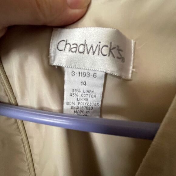 Chadwick’s size 14 Linen cotton blend sheath dress. - Picture 4 of 6